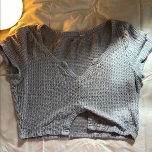 PacSun Gray Women's Textured crop Top size small good condition